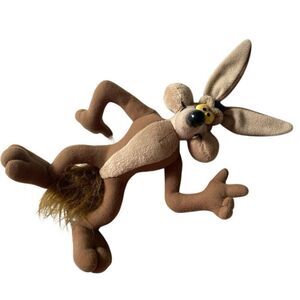 Rare vintage looney tunes Wile E Coyote tyco plush 90s small